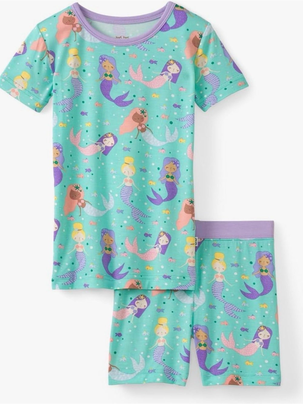 Little Sleepies Mermaid Magic short sleeve pajama set
